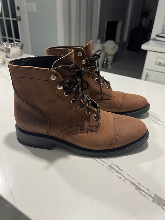 Thursday Boot Company Other - Thursday Boot Company Men's Tan Leather Captain Cap-Toe Lace-Up Boots size 8